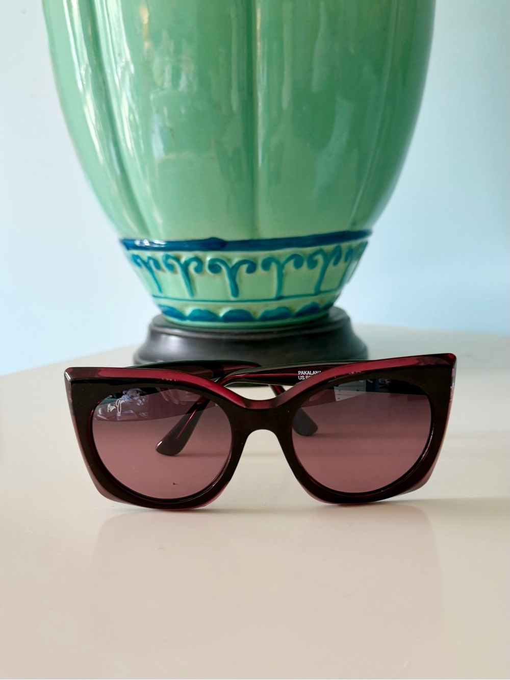 Maui Jim Pakalana Sunglasses - Black Cherry Frames Maui Rose Polarized Frames
